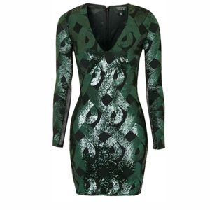 NWOT Emerald Green Sequin Bodycon Dress